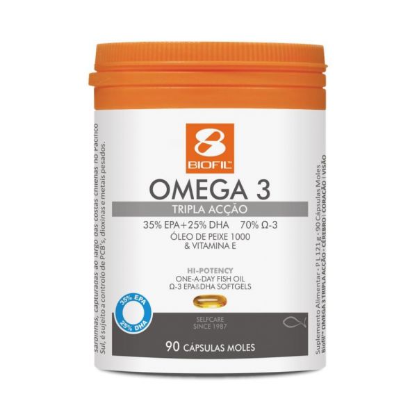 Biofil Omega 3 1000mg Tripla Ação 90 Cápsulas