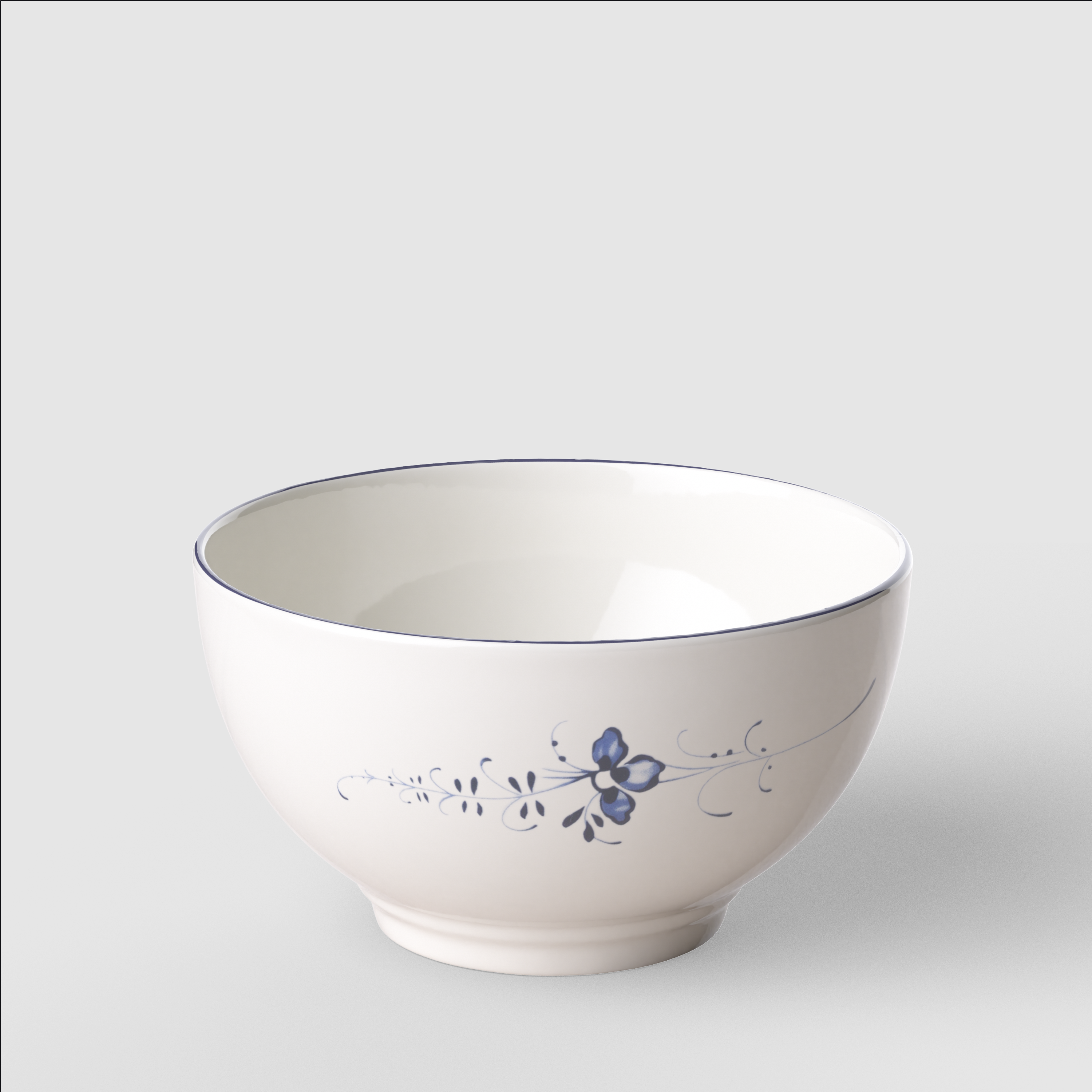 Vieux Luxembourg Cereal bowl White, 15.9 oz, Premium Porcelain