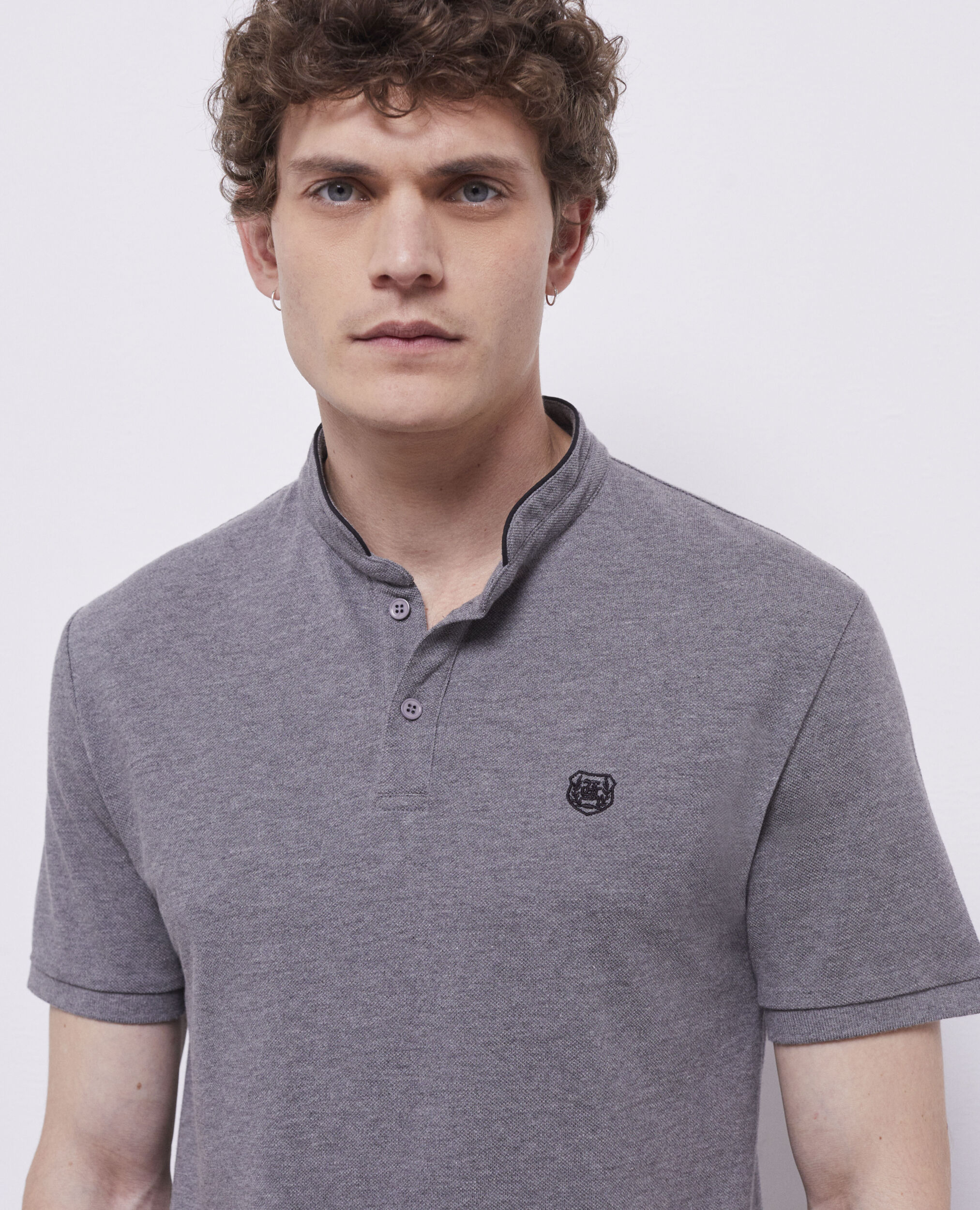 Polo col officier gris
