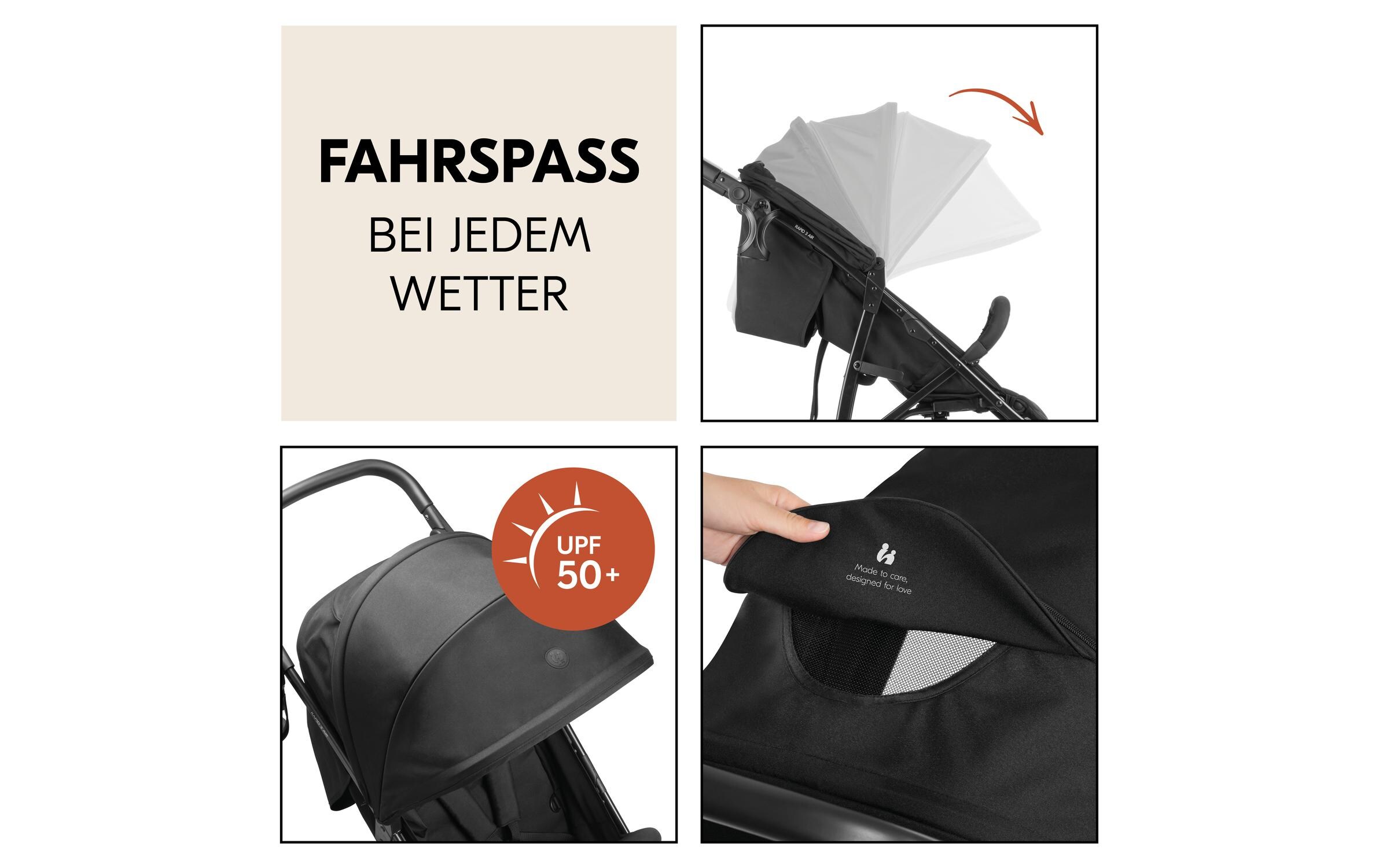 Buggy Rapid 3 Air Black<br>Kinderwagen für jedes Gelände