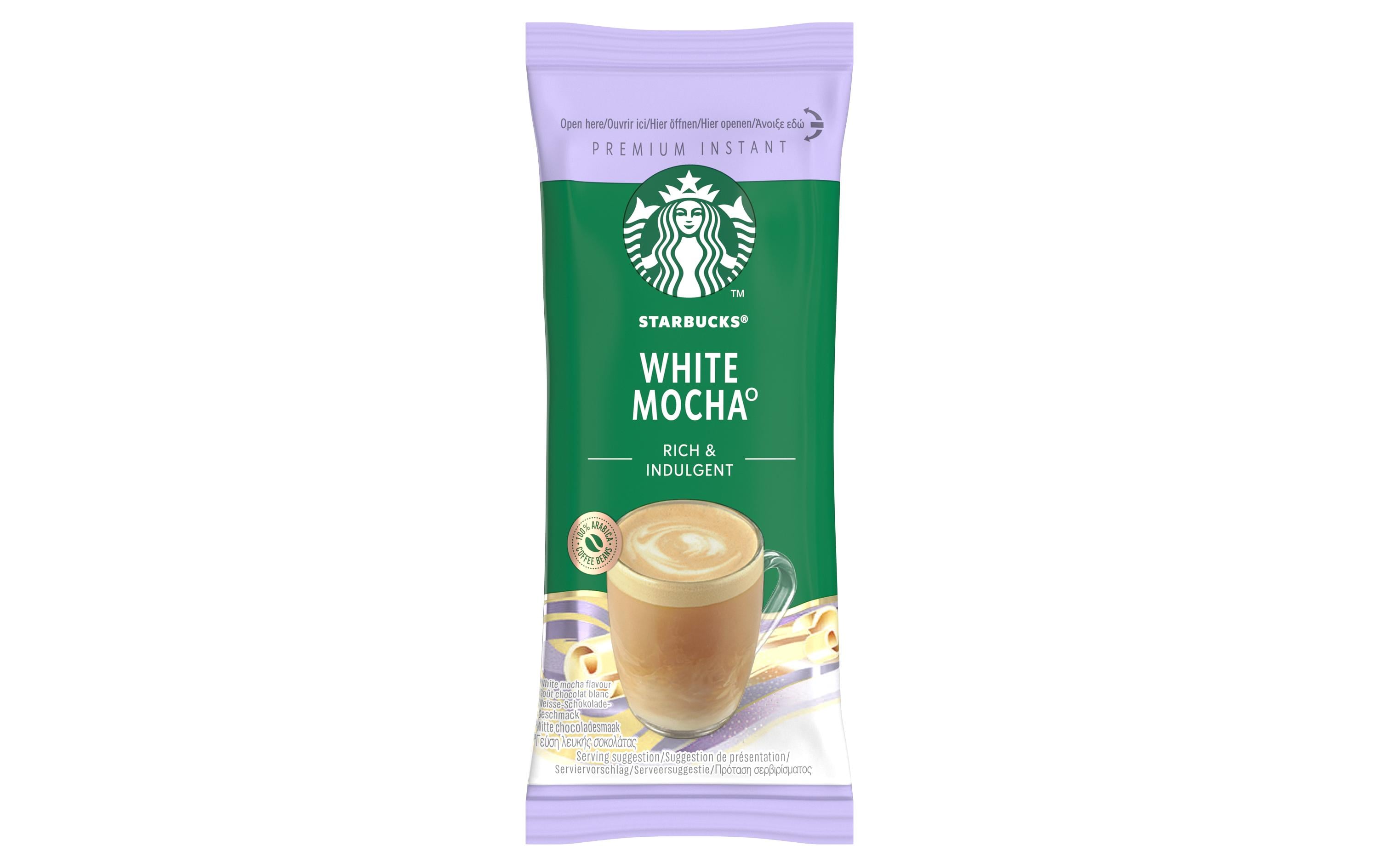 Instant Kaffee White Mocha 5 StückGetränkepulver mit löslichem Kaffee. Weisse-Schokolade-Geschmack.