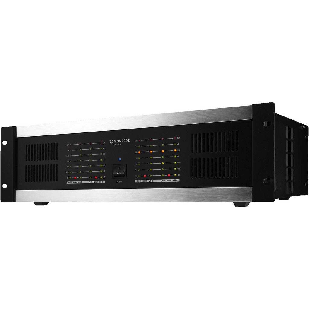 Monacor STA-1508 8 kanaals PA versterker 1280W