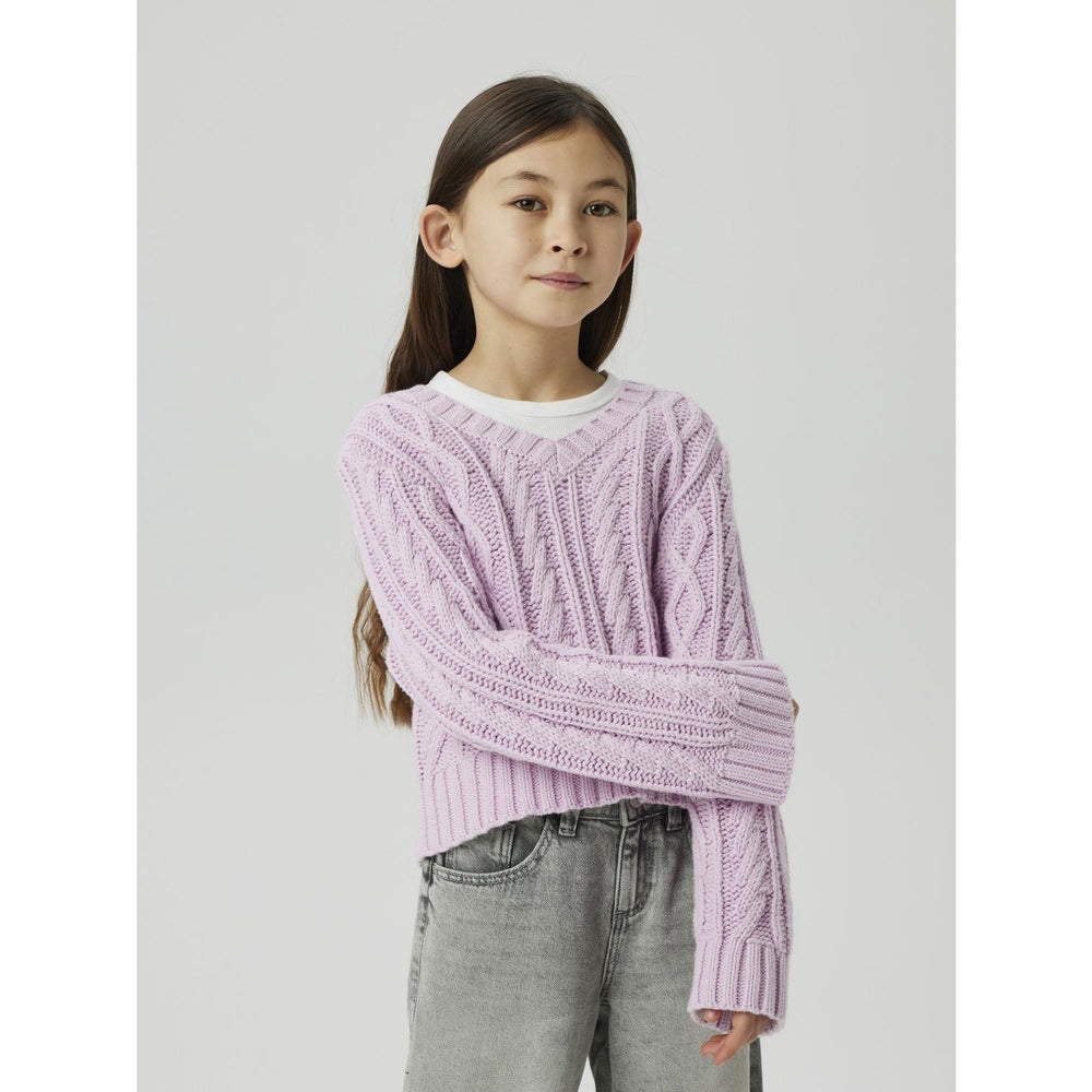Køb Name It Winsome Orchid Tanna Kort Loose Strik