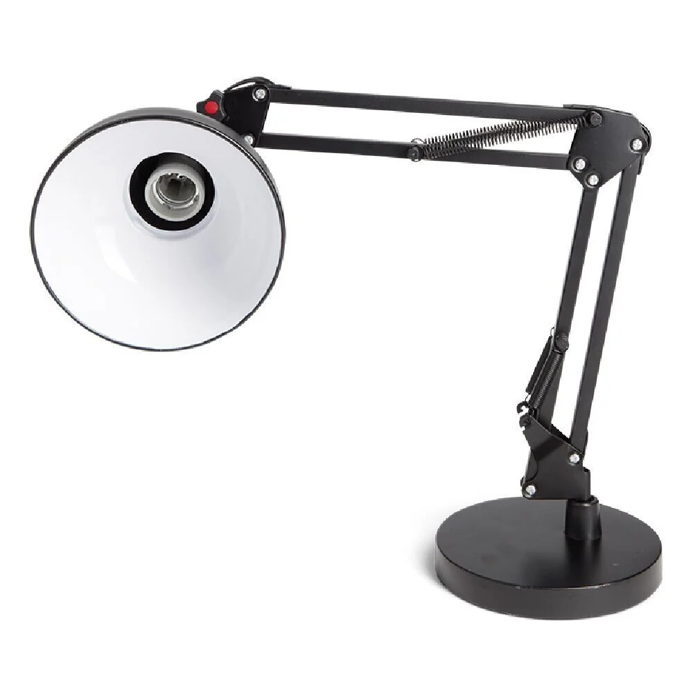 Lampe architecte métal noir H56cm