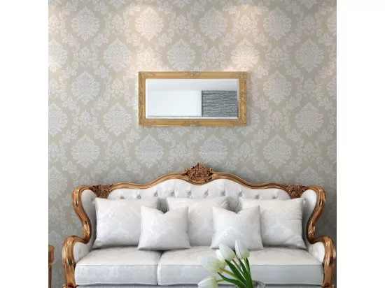 Miroir mural style baroque 100x50 cm Doré