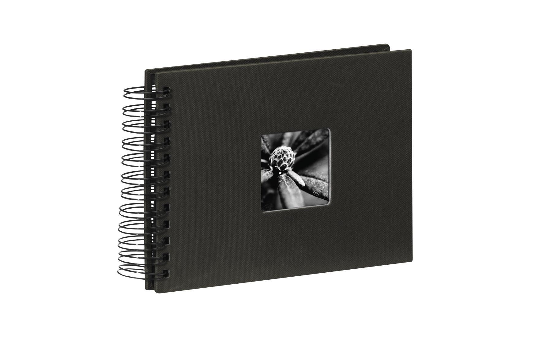 Fotoalbum Fine Art 24 x 17 cm Schwarz, 50 schwarze SeitenPlatzsparendes Album