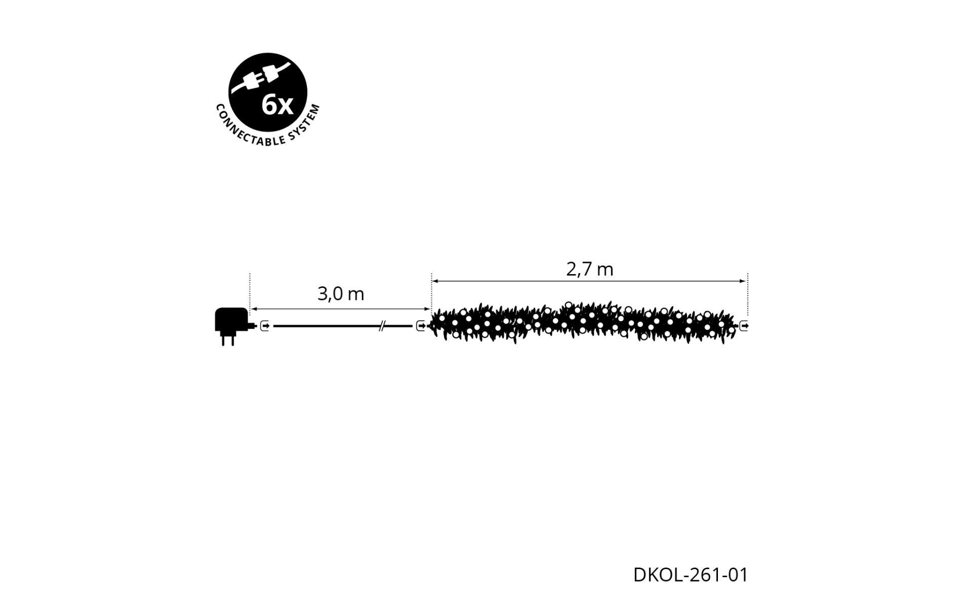 Starterset-System Connect Garland, 200 LED, 270 cmLichterkette mit 200 LEDs
