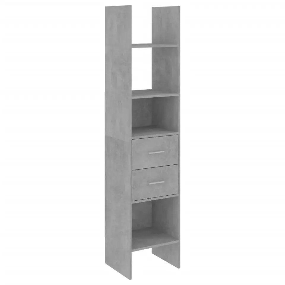 vidaXL - Boekenkast - Grijs - Bewerkt hout