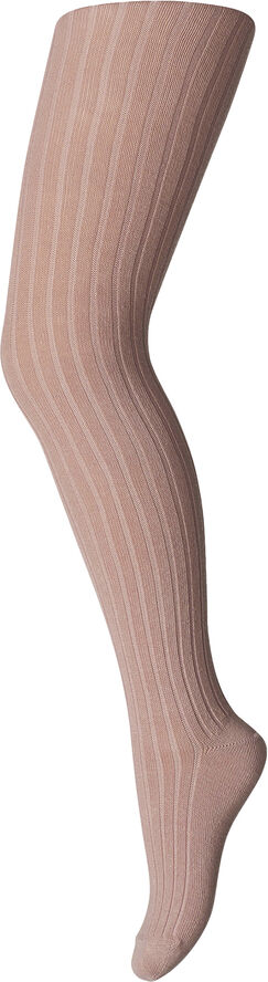 mpKids TIGHTS COTTON RIB Wood rose