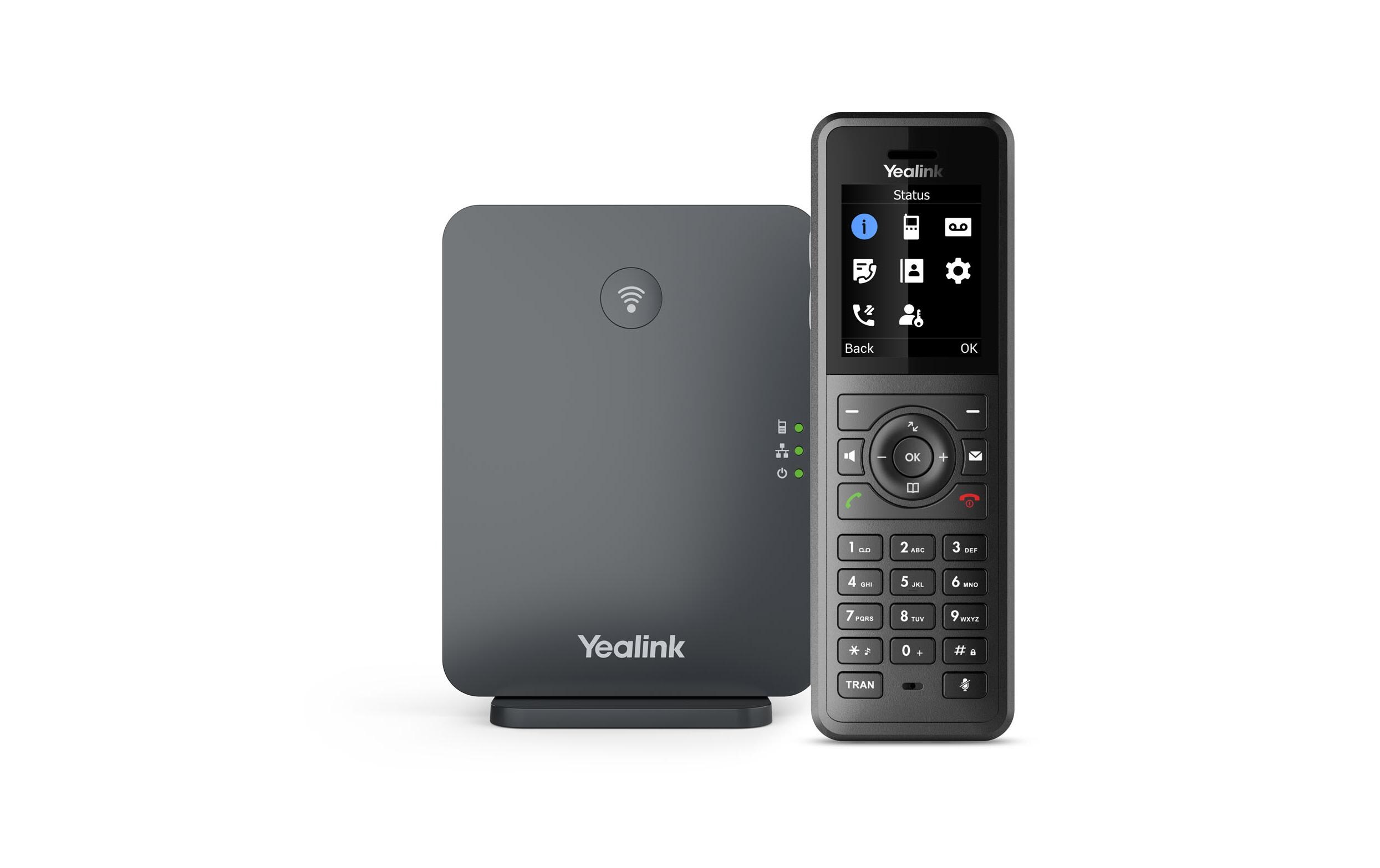 Schnurlostelefon W77P<br>Yealink W77P DECT-Telefonanlage – Leistungsstark und skalierbar für produktive Kommunikation