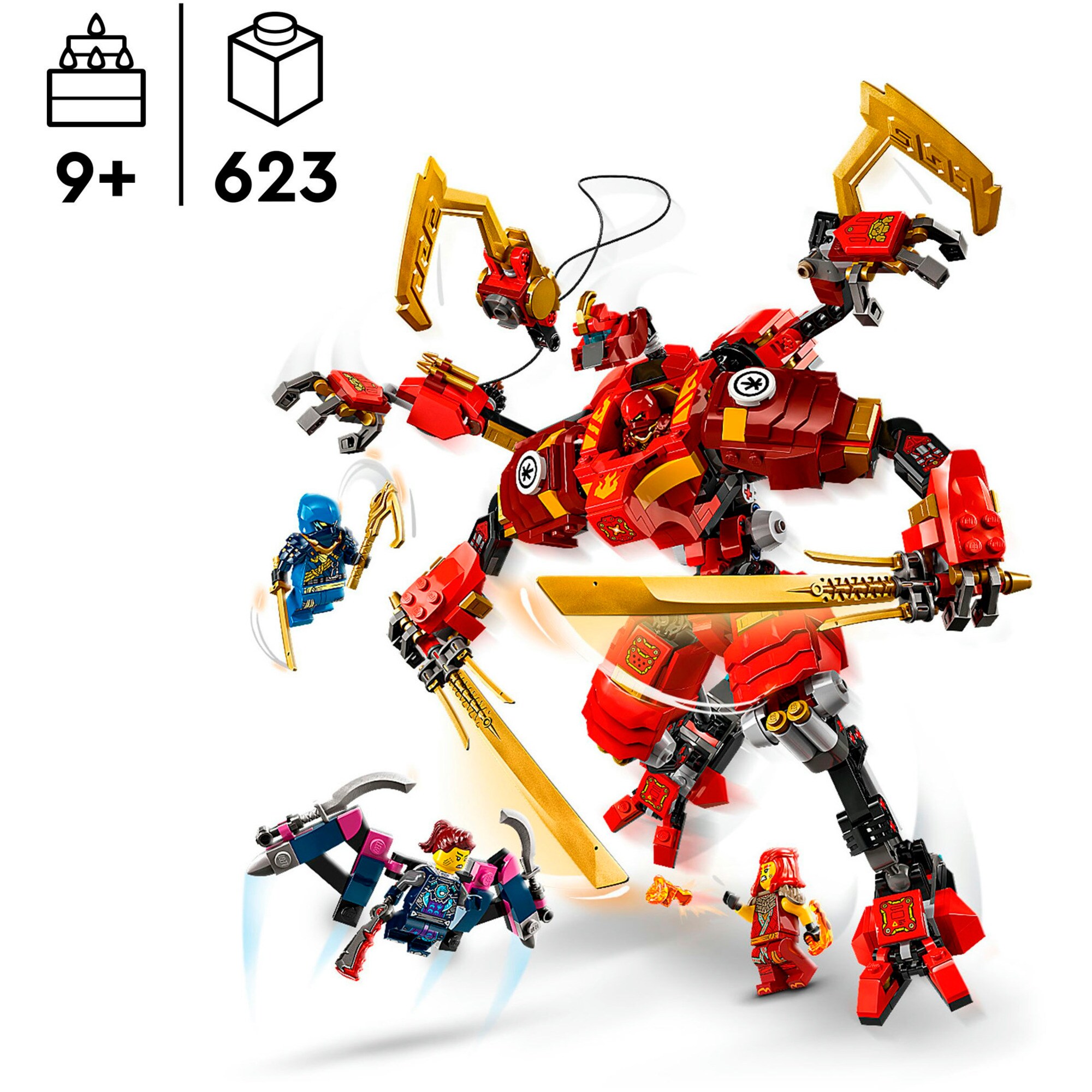 LEGO Konstruktionsspielzeug Ninjago Kais Ninja-Kletter-Mech