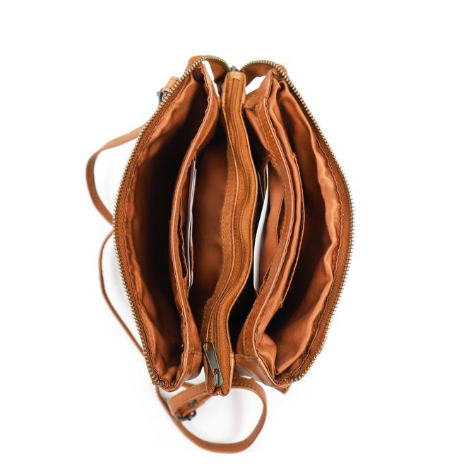 Bear Design Cow Lavato Portemonneetasje Uma Cognac CL30996