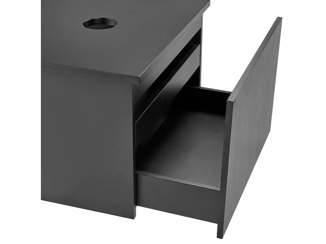 Meuble lavabo mural ALZIRA 60 cm 52 cm 40 cm Noir