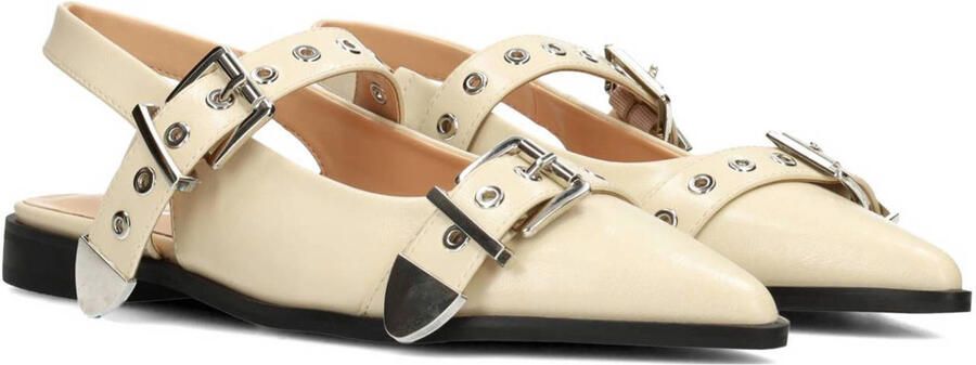 POSH by Poelman Julie lak slingback loafers ecru