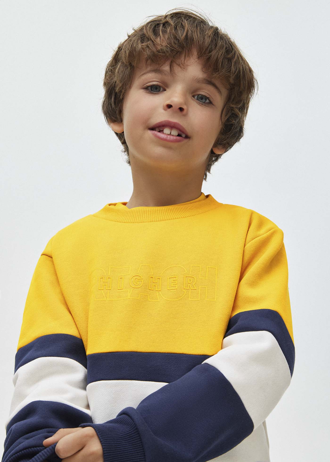 Moletom infantil com blocos de cores