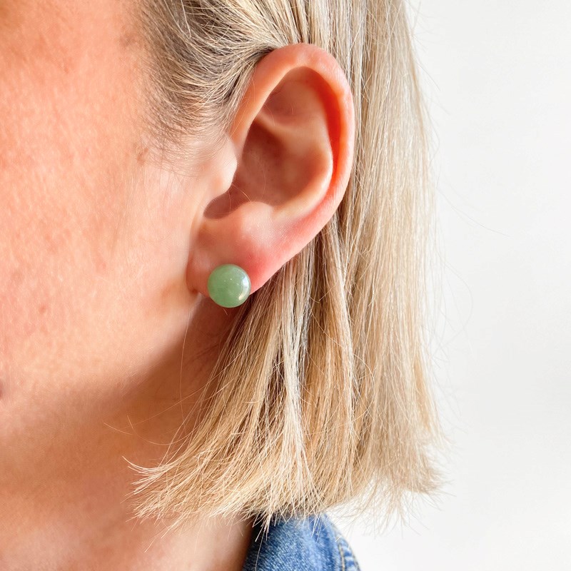 Boucles d'oreilles avec perles Aventurine Verte