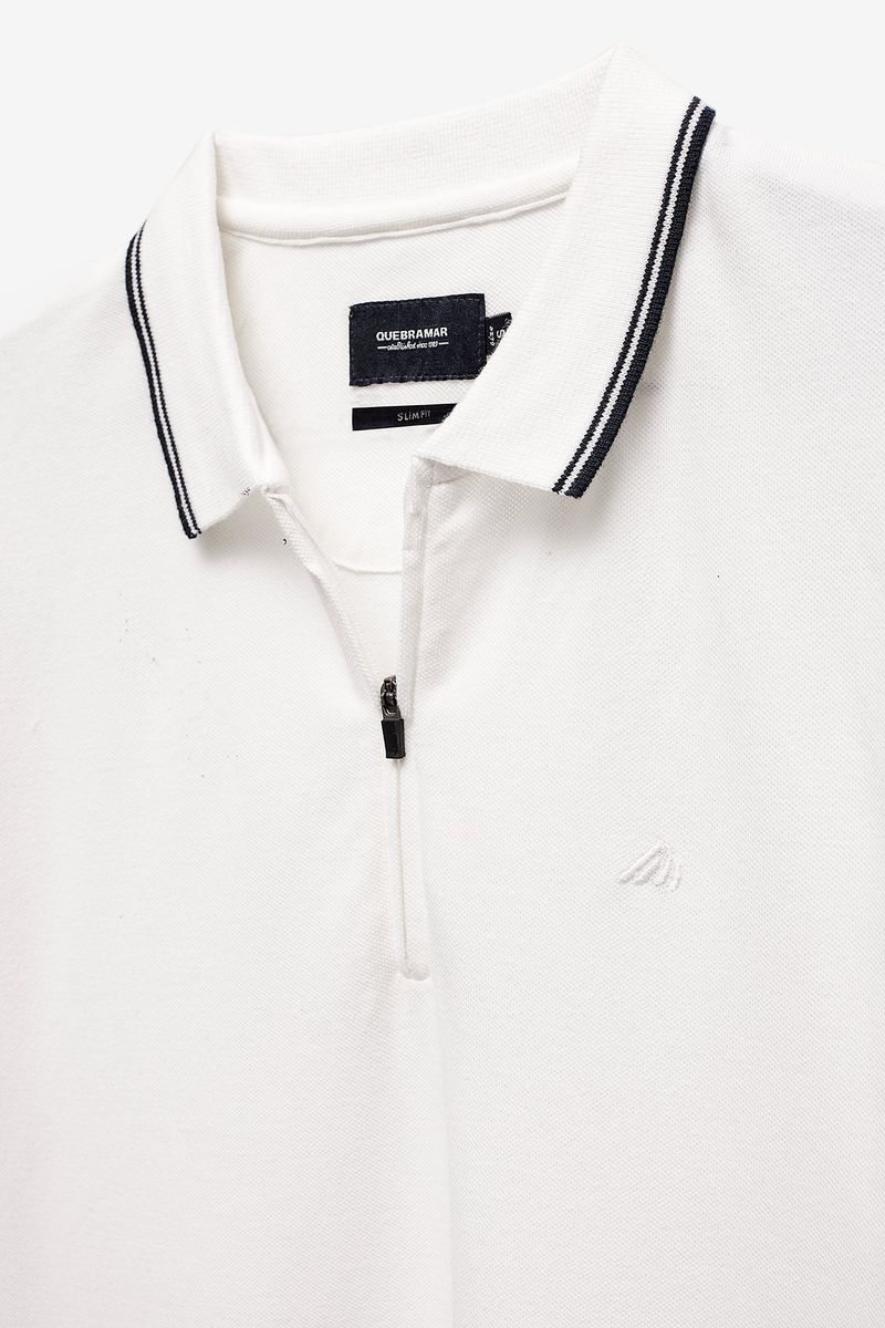 POLO EM MICRO PIQUET COM FECHO