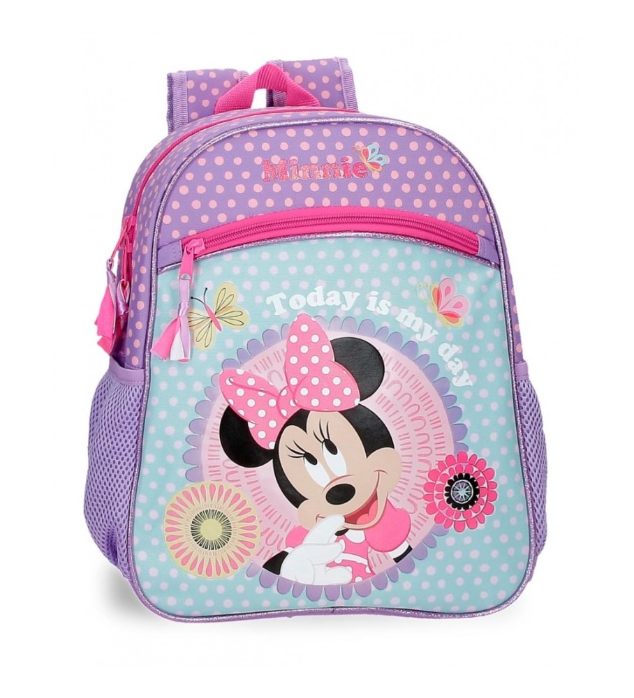 Mochila Disney Minnie Hoje é o meu dia 33 cm lilás