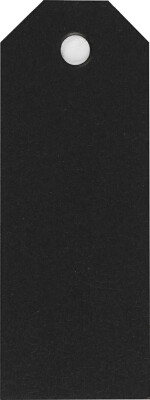 Manillamærker - Str. 3X8 CM - 220 G - Sort - 20 Stk