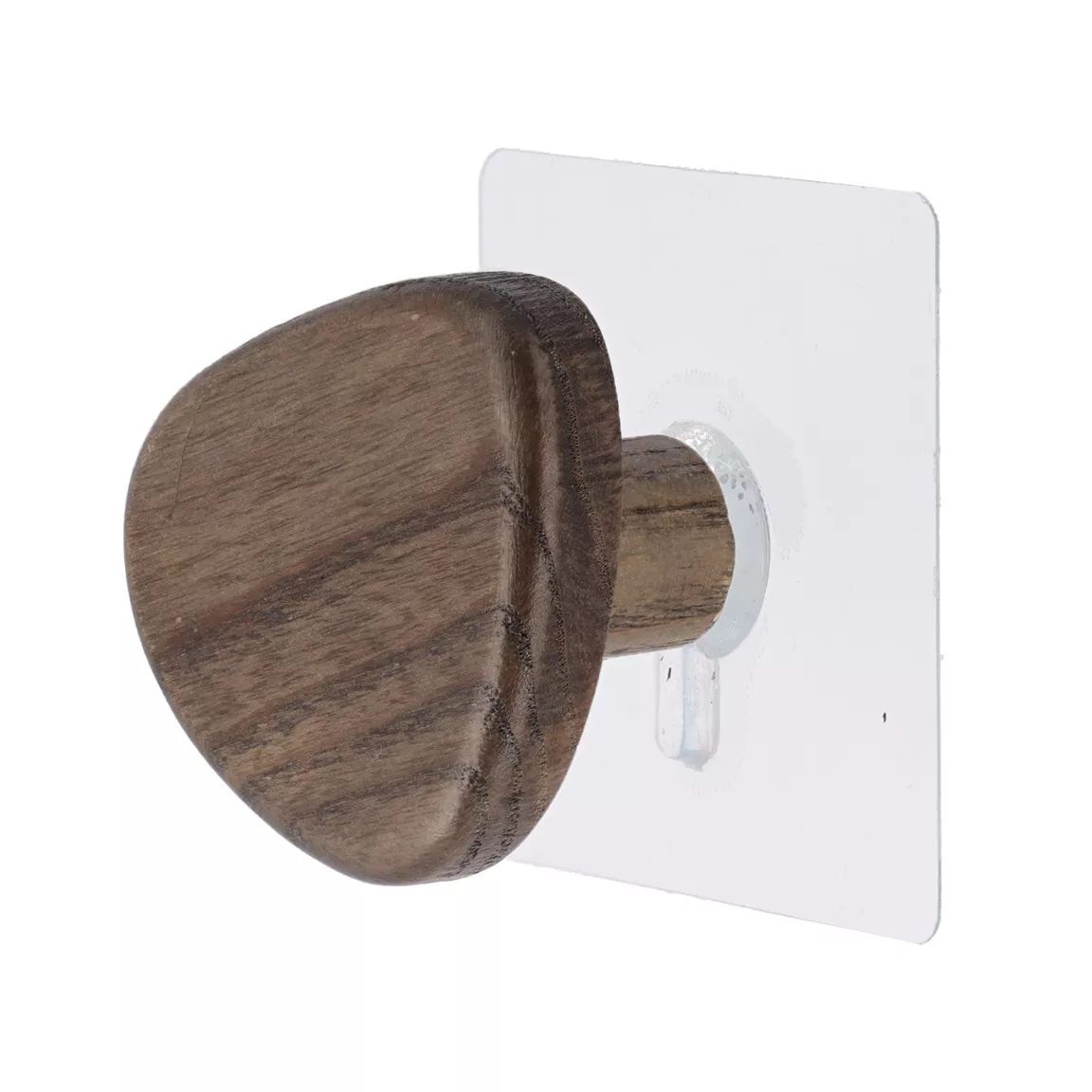 Patère murale adhésive (D6,5 cm) Galet Marron