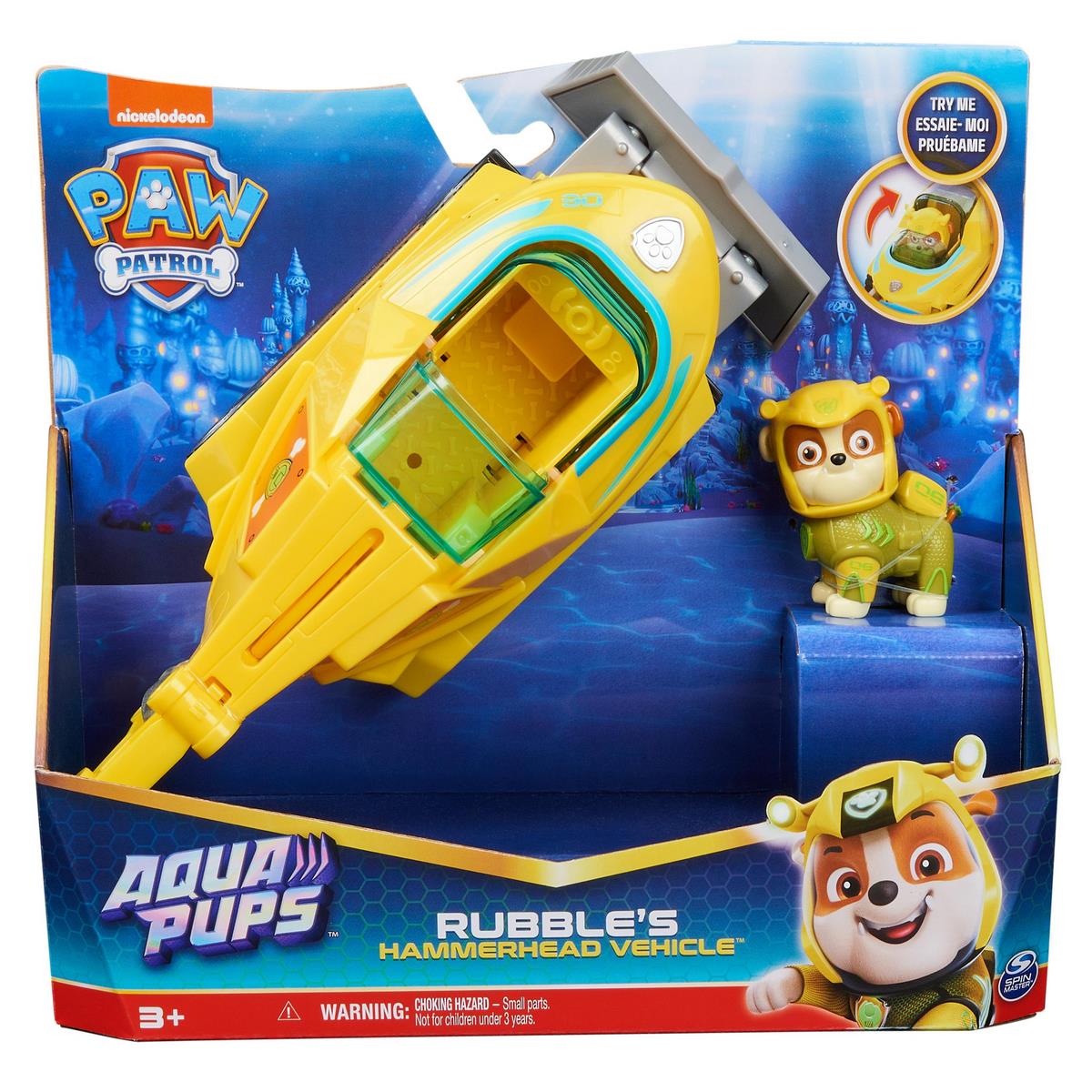 Véhicule et Figurine Ruben Aqua Pups La Pat'Patrouille