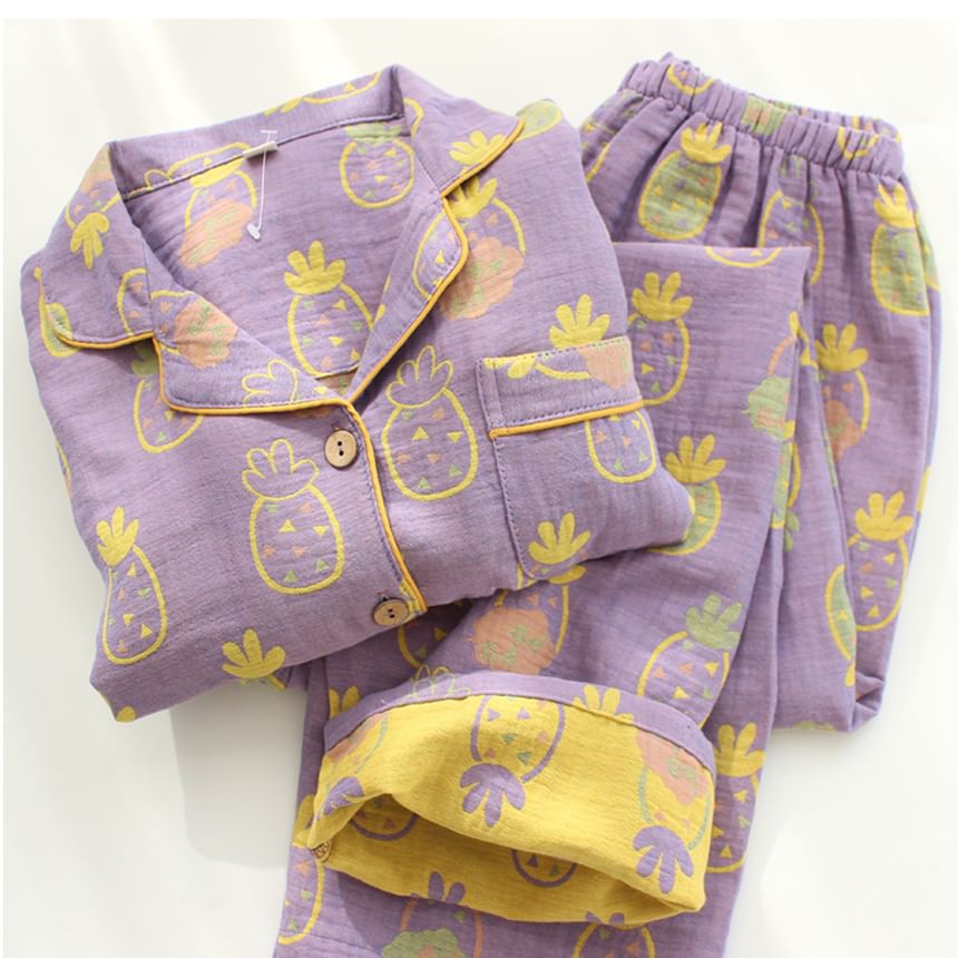 Dogini - Pyjamaset: Shirt met patroon + Broek
