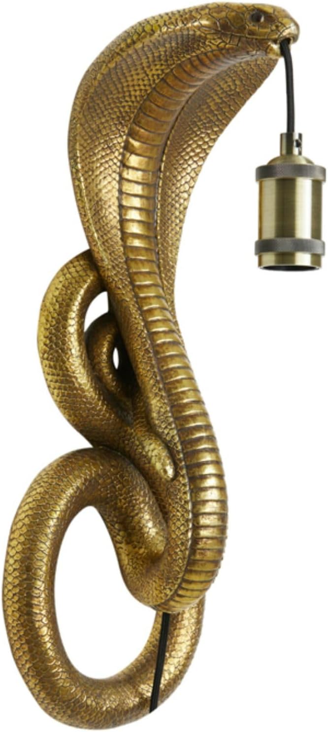 Light & Living Wandlampe Snake - Bronze - 18.5x18x52cm - Andere - Kunststoff - Wandlampen für innen - Wand beleuchtung für Schlafzimmer & Wohnzimmer