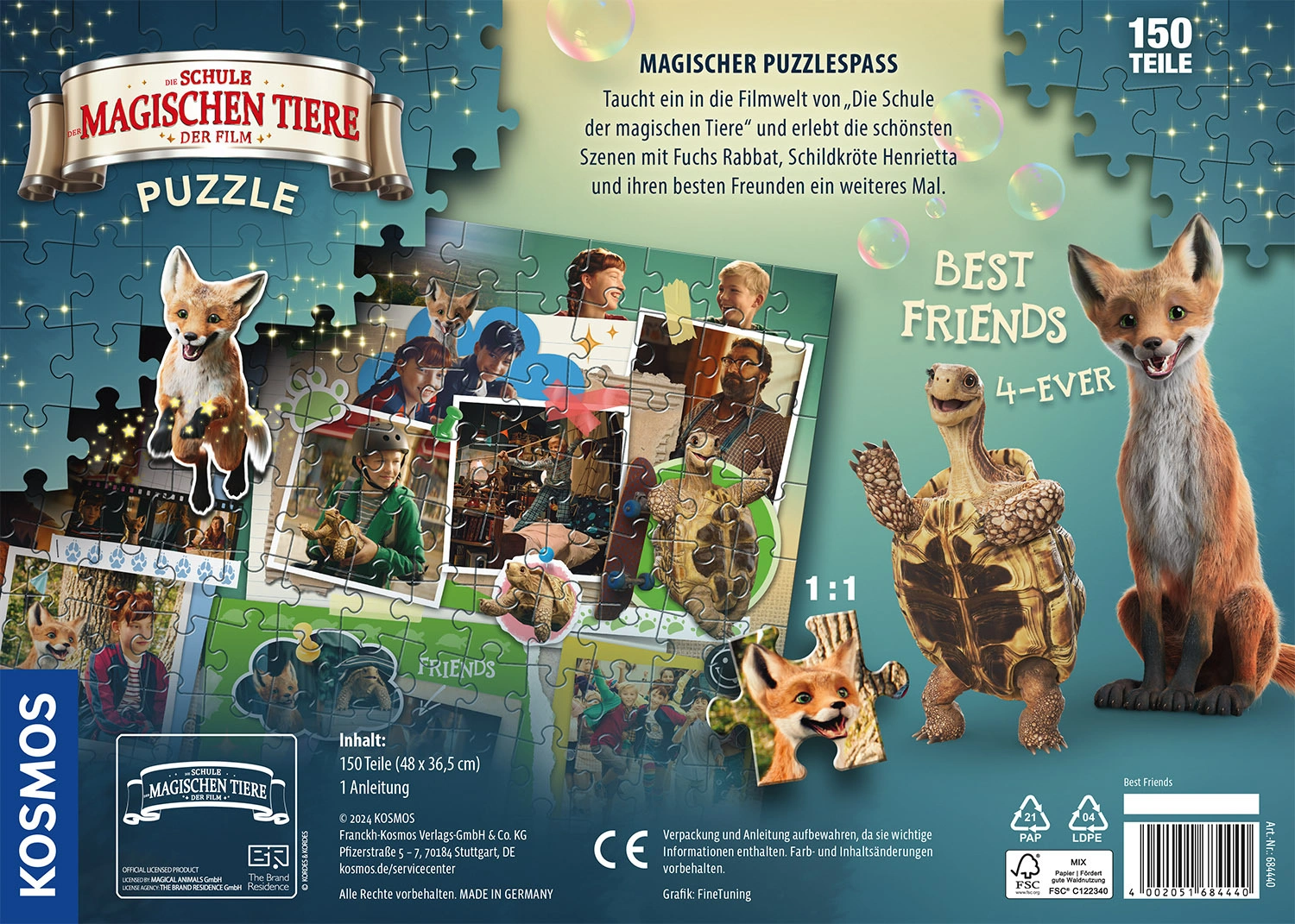 Puzzle DIE SCHULE DER MAGISCHEN TIERE (150 Teile)