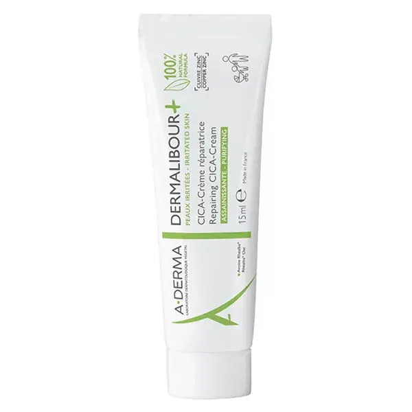 A-Derma Dermalibour+ Cica-Crème Réparatrice Assainissante 15ml