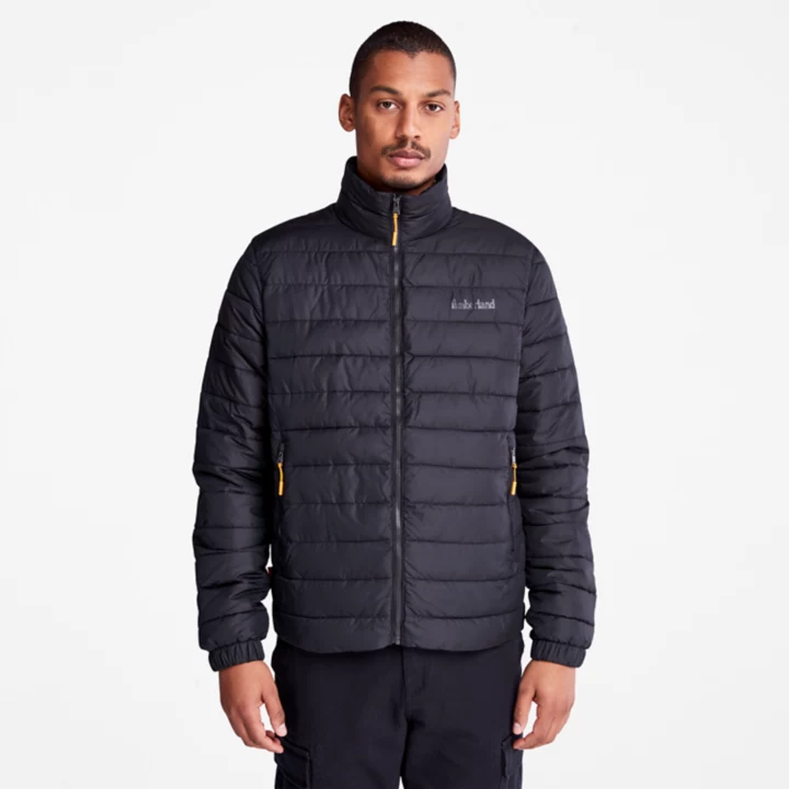 Jaqueta acolchoada Axis Peak masculina na cor preta.