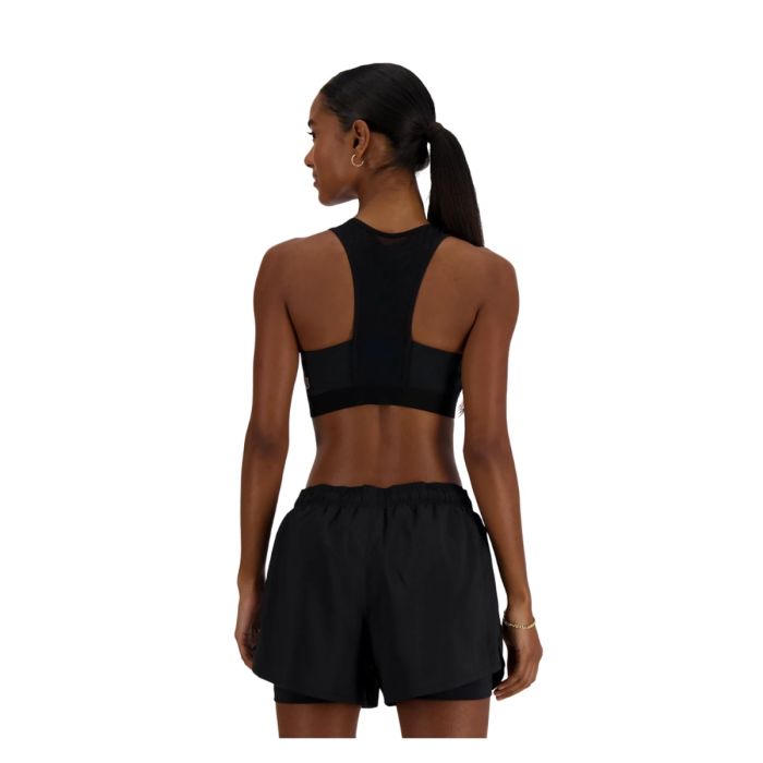 New Balance Dame BH NB Sleek Medium Support Pocket Sports Bra Sort
