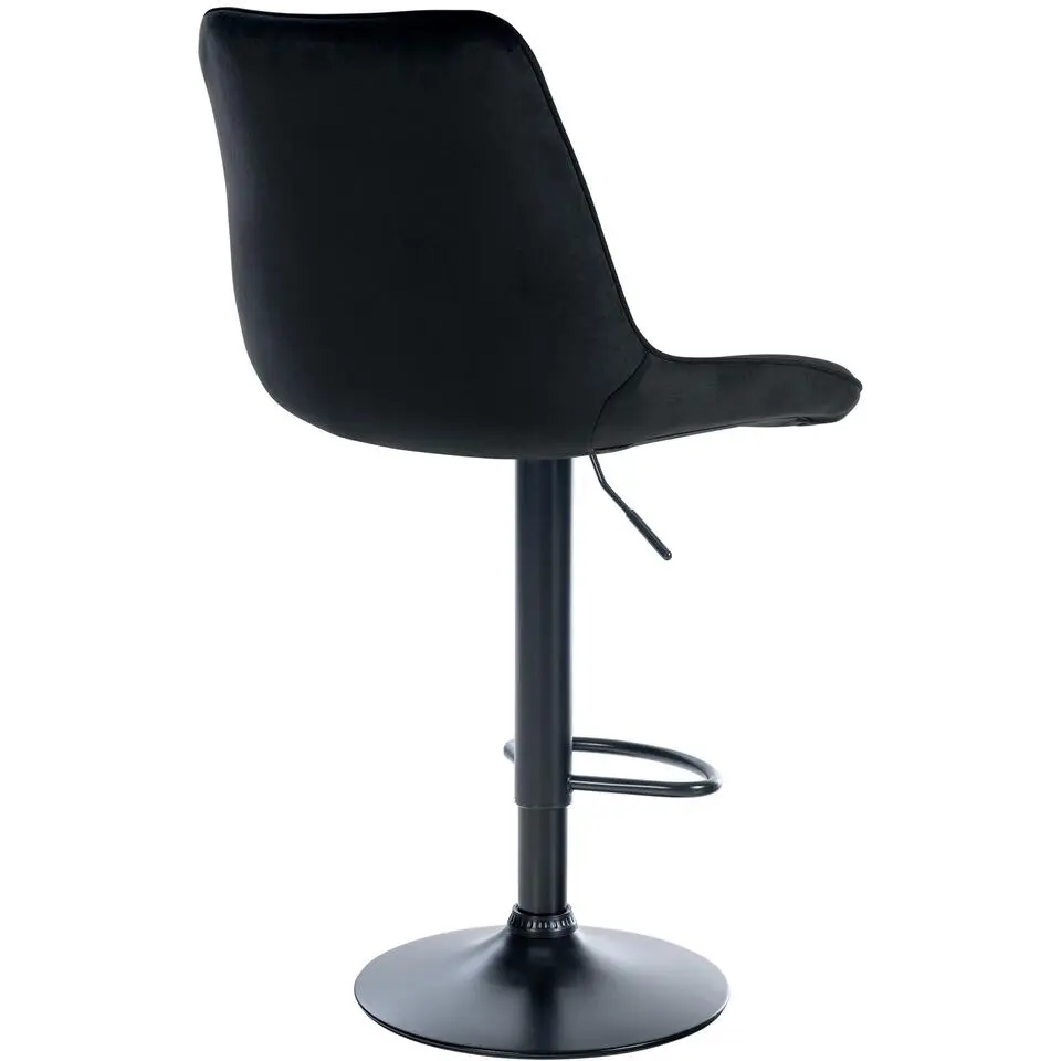 CLP Barkruk Toni zwart Frame - Fluweel - zwart