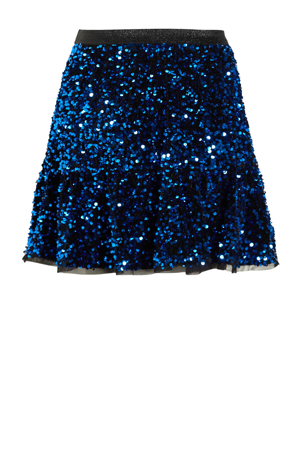 anytime rok met pailletten blauw