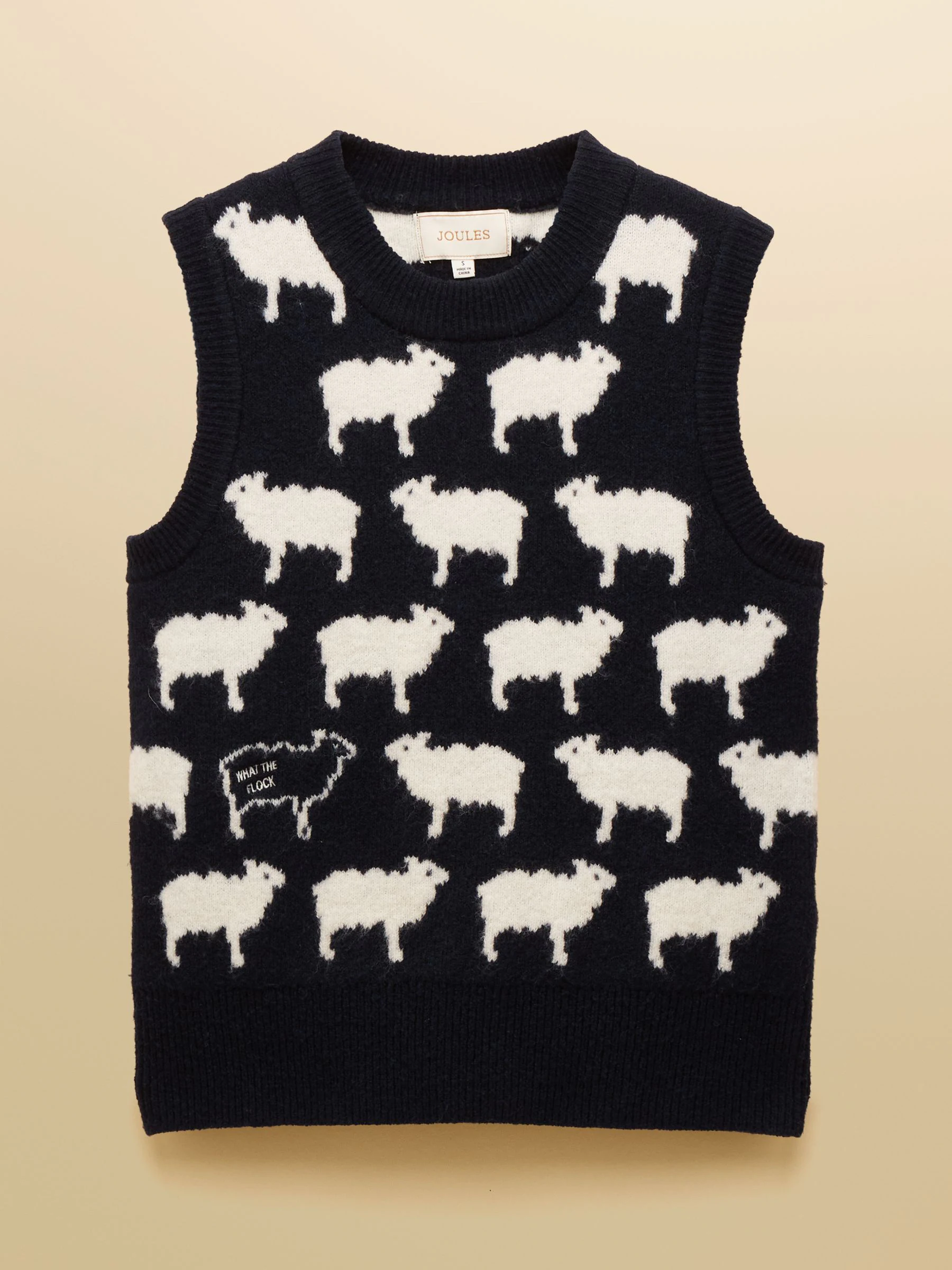 Joules What The Flock Intarsia gebreid vest