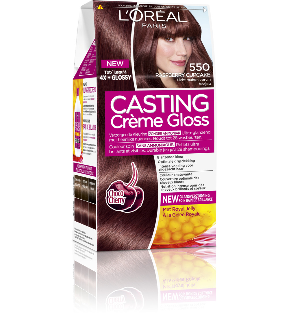 L’Oréal Casting Creme Gloss 550 Licht Mahoniebruin (1 set)