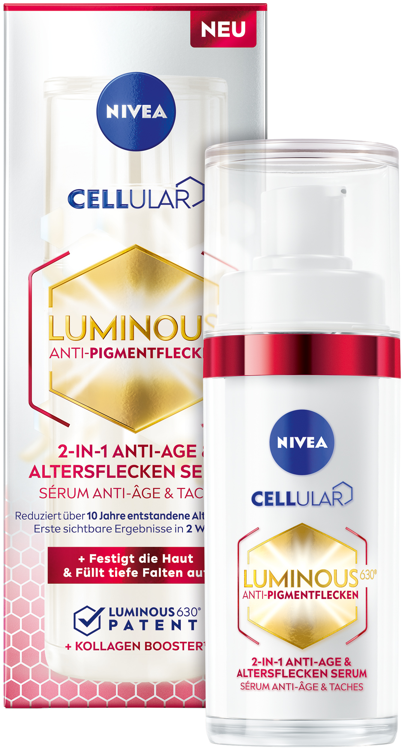 Nivea Cellular Luminous630 2in1 Serum Anti-Age & Altersflecken Disp 30 ml