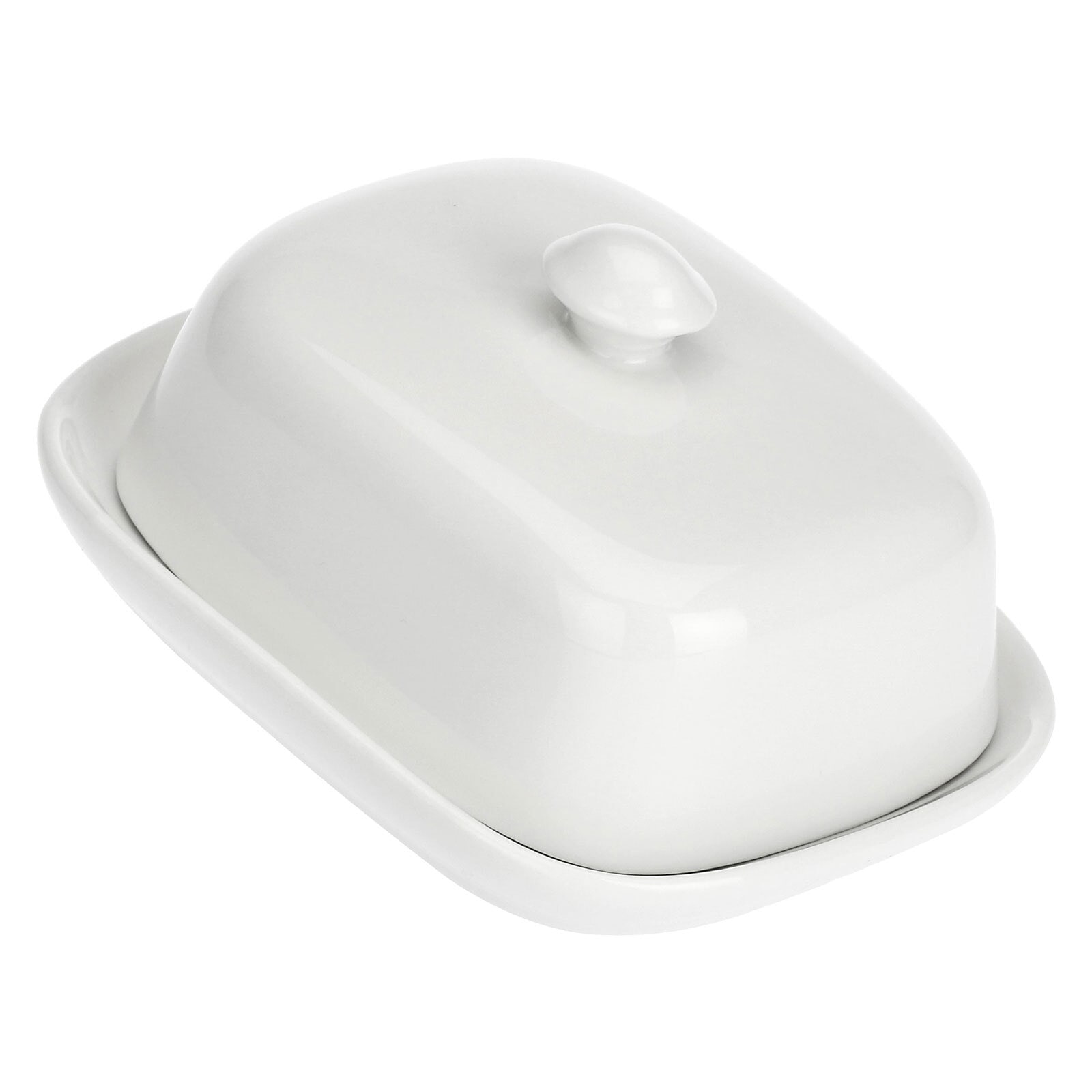 LA PORCELLANA BIANCA Butterdose TERRINE 14 cm weiß