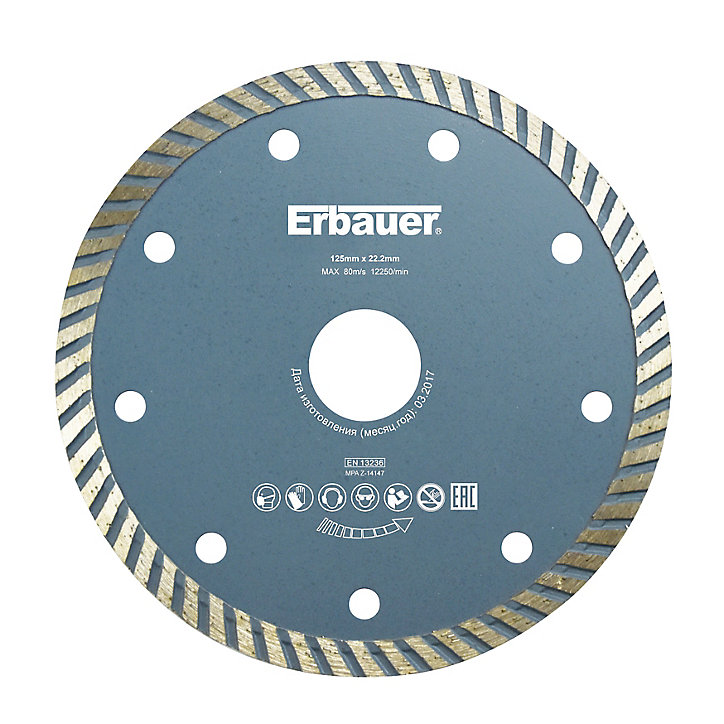 Disque diamant turbo multi Erbauer 125x22,2 mm