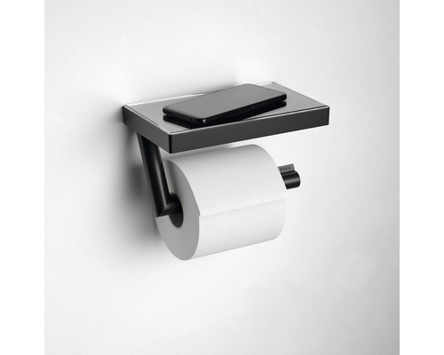 Toiletrolhouder KEUCO REVA Black Selection mat zwart 12873379000