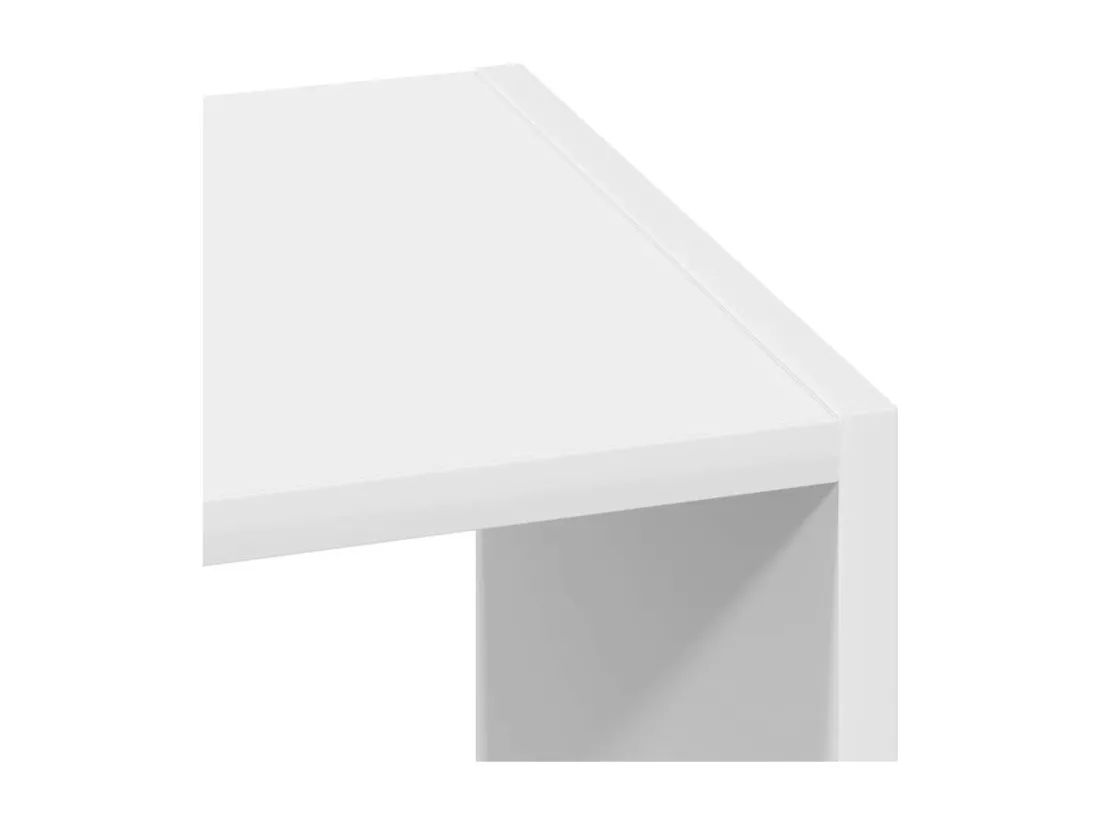 Bibliothèque empilable blanc 30x30x80 cm bois d'ingénierie