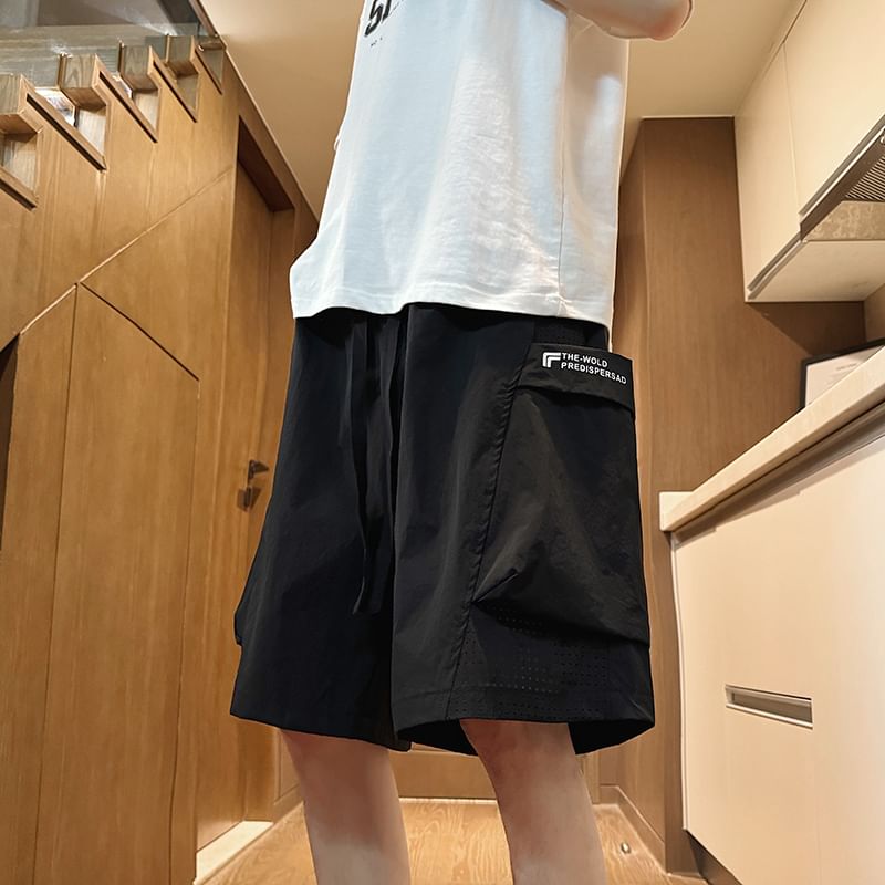 emeisa - Shorts met halfhoge taille en letters
