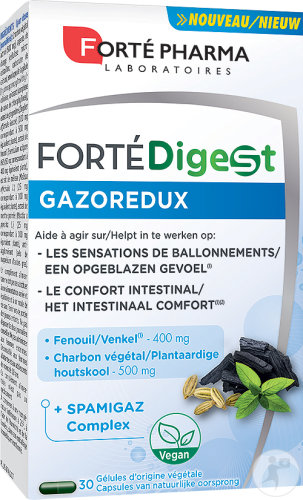 Forté Pharma Santé ForteDigest Gazoredux Ballonnements Et Confort Intestinal 30 Gélules Végétales