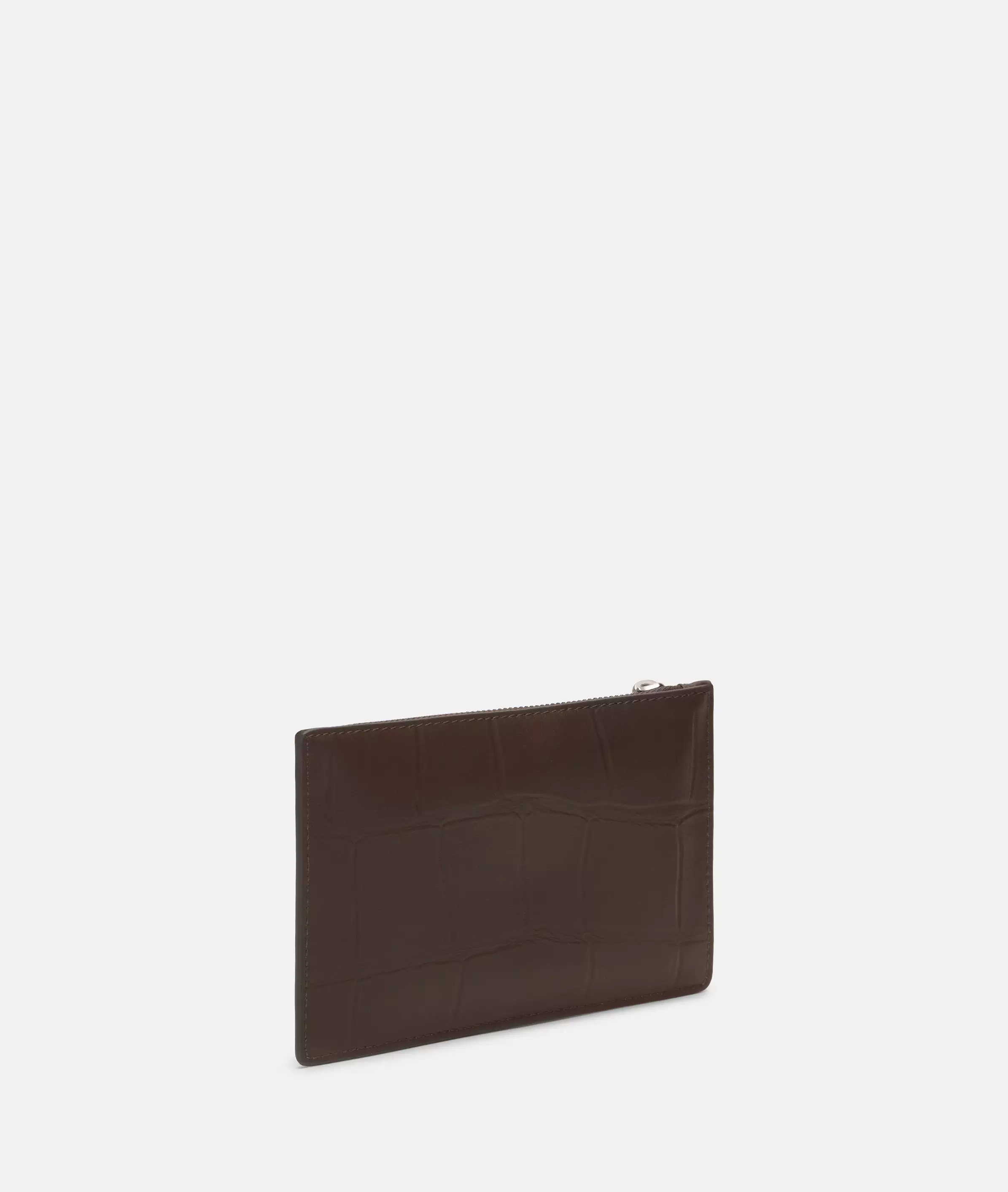 Croc Kiwi Pouch Leather pouch with crocodile embossing