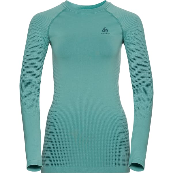 T-shirt thermique ODLO CREW NECK LS PERFORMANCE WARM ECO BLUE WING TEAL/POLYNYA