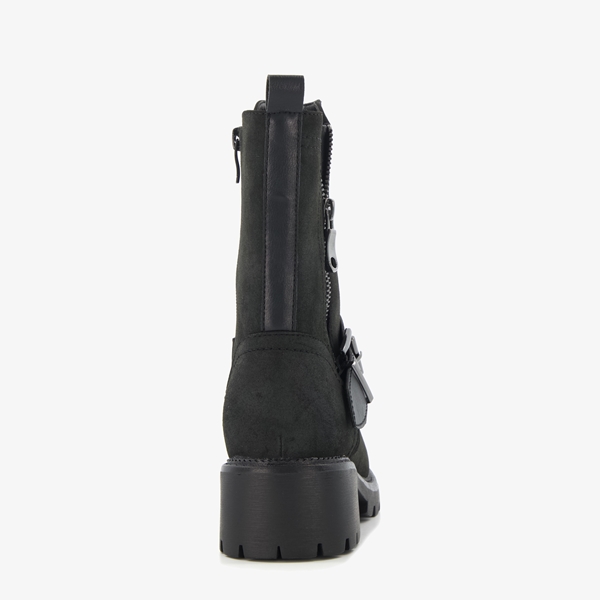 Supercracks gevoerde dames biker boots zwart