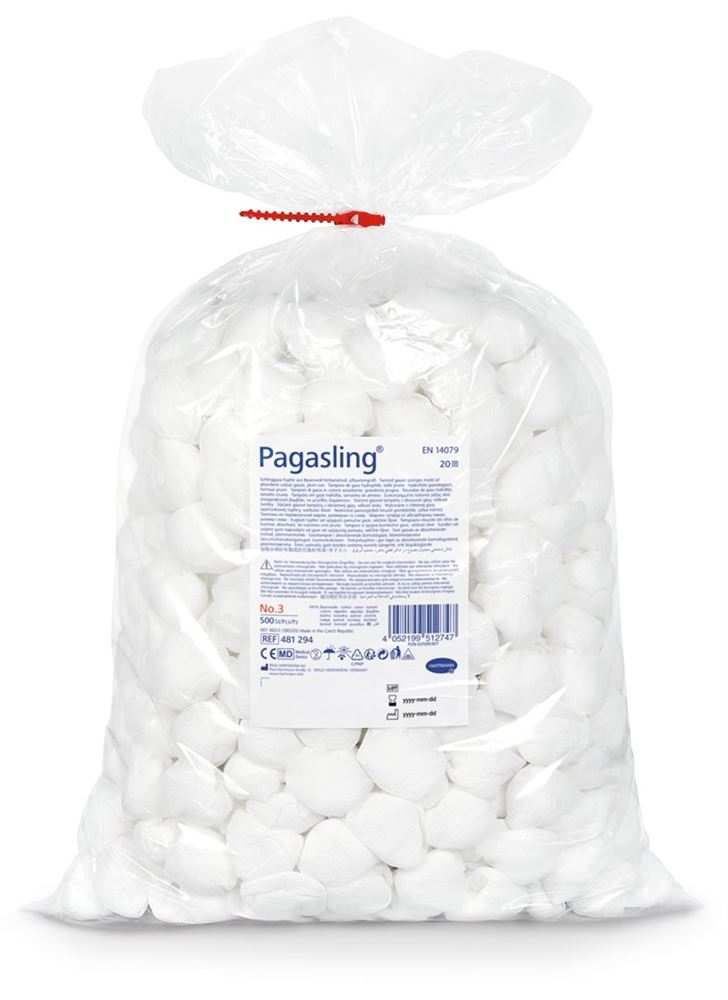 Pagasling Schlinggazetupfer<br>2 × 500 Stück, Gr3