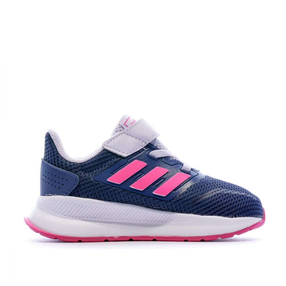 Adidas Baskets marine/rose bébé Fille Adidas RUNFALCON