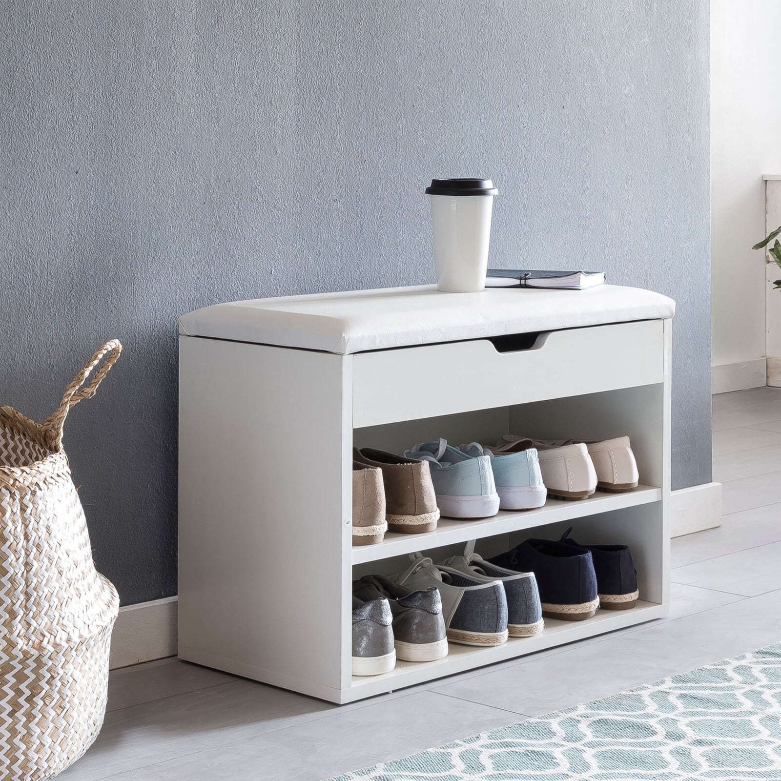 Garderobenbank Sofia 60x44 weiß