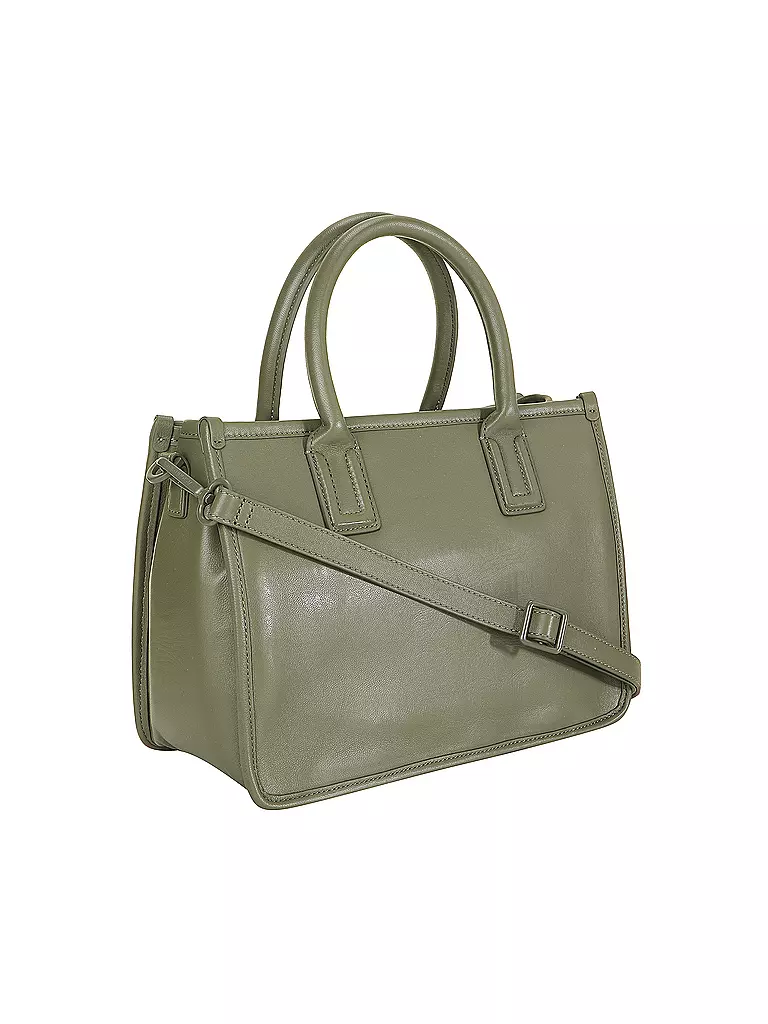 LES VISIONNAIRES Ledertasche - Tote Bag LENA SILKY olive
