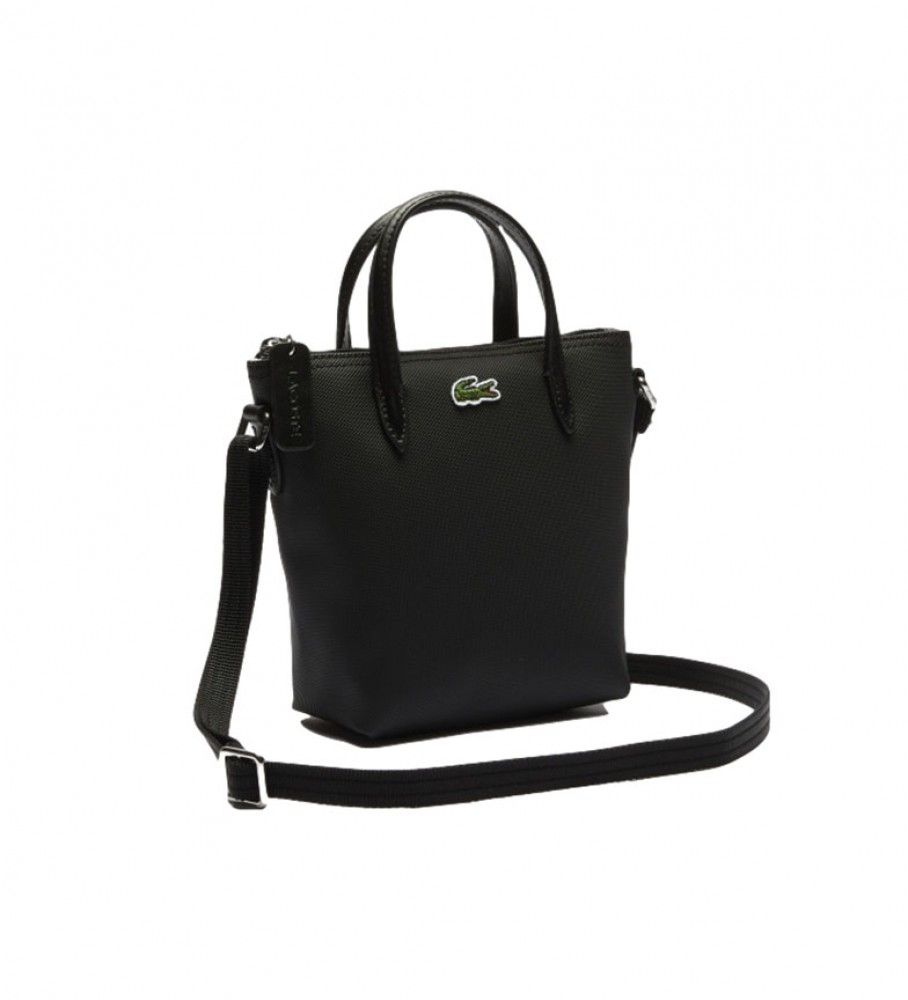 Bolsa tote Lacoste tamanho XS, preta - 15 x 18 x 7 cm -